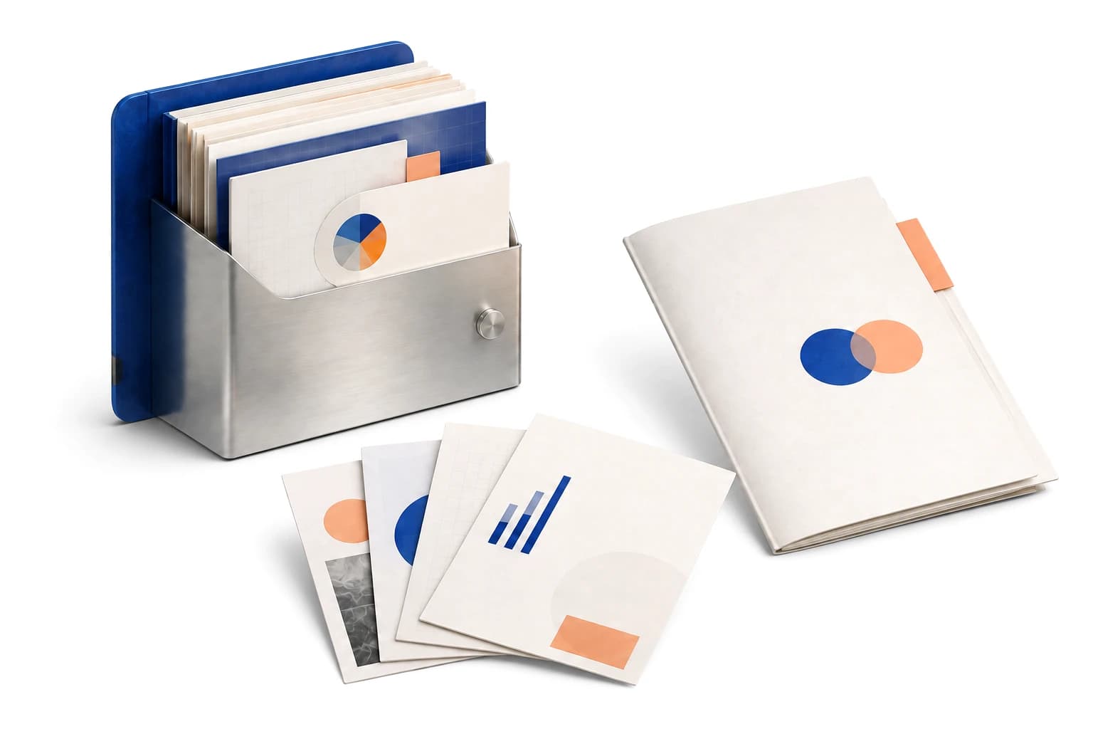 An organised Starter Kit with a workspace folder, skill sheets, and a working-session folio.